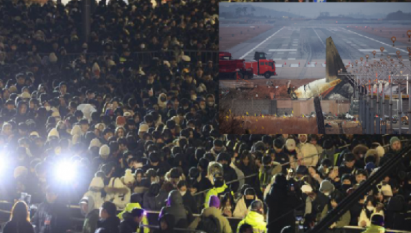 নতুন বছরে শোকে স্তব্ধ দক্ষিণ কোরিয়া কোরিয়ার মুয়ান আন্তর্জাতিক বিমানবন্দরে অবতরণের সময় জেজু এয়ারের ফ্লাইট ৭সি২২১৬ বিধ্বস্ত হয়