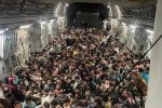 Striking image appears to show 640 people fleeing Kabul in packed US military plane